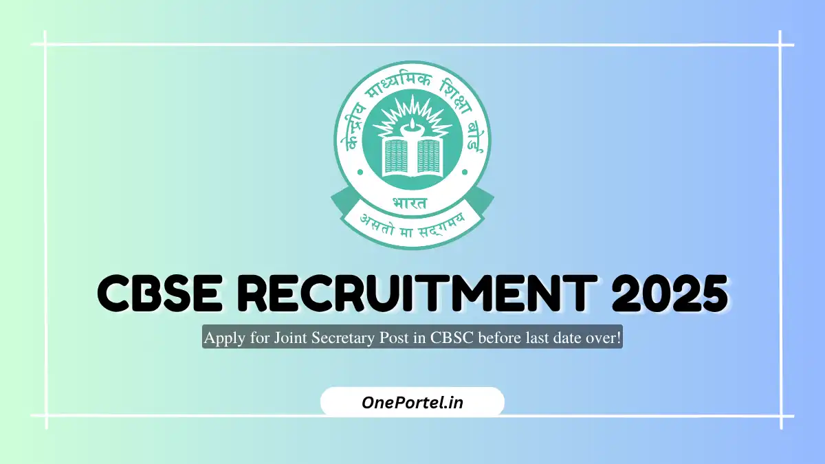 CBSE Recruitment 2025